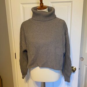 VICI Charcoal Ribbed Turtleneck Sweater